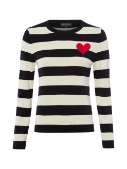 Franco Callegari Damen Strickpullover in marine vanille