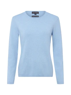 Franco Callegari Damen Strickpullover mit Cashmere-Anteil in hellblau