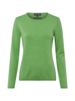 Franco Callegari Damen Strickpullover mit Cashmere-Anteil in erbse
