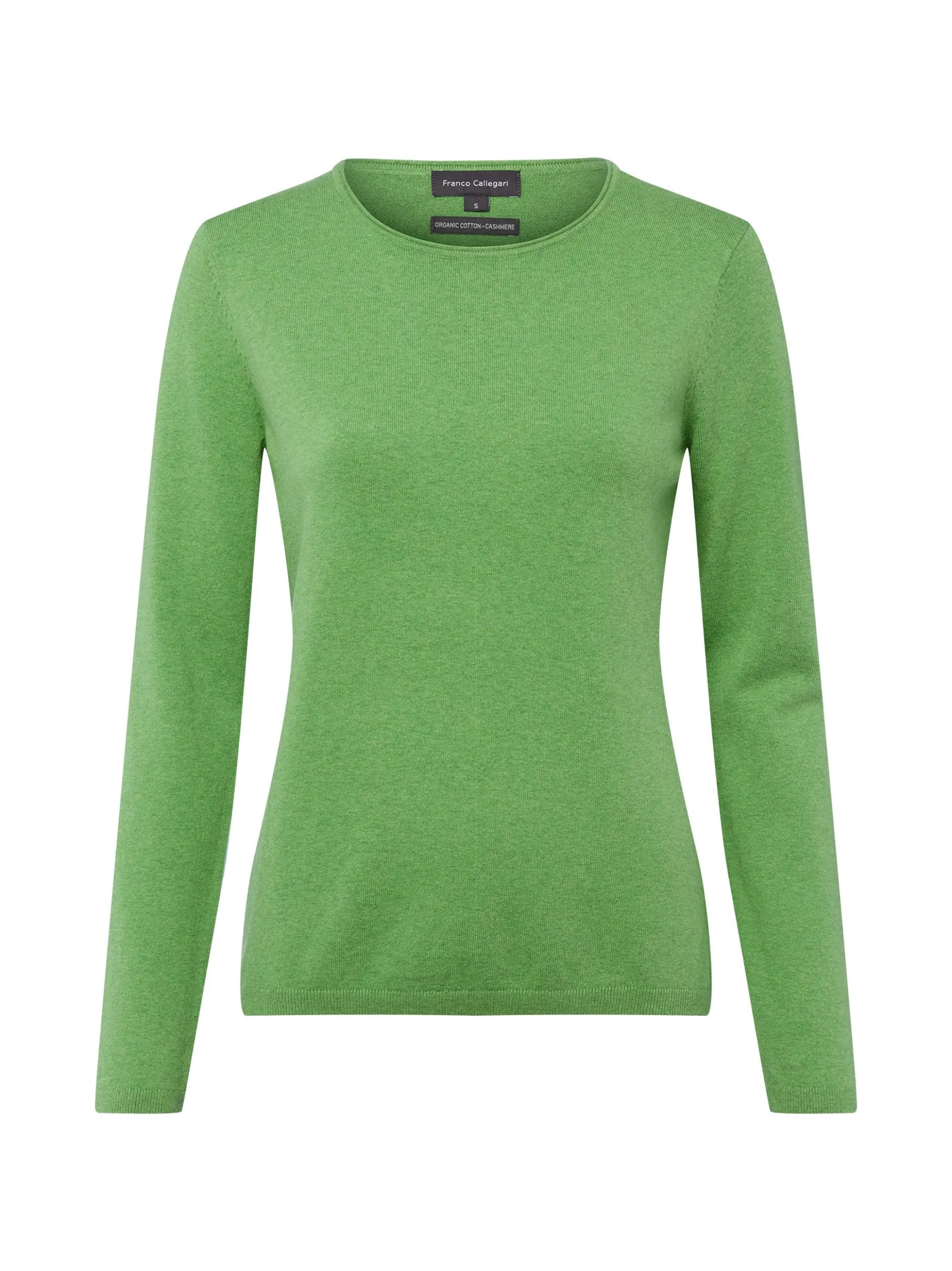 Franco Callegari Damen Strickpullover mit Cashmere-Anteil in erbse