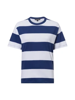 Franco Callegari Damen T-Shirt in indigo weiß
