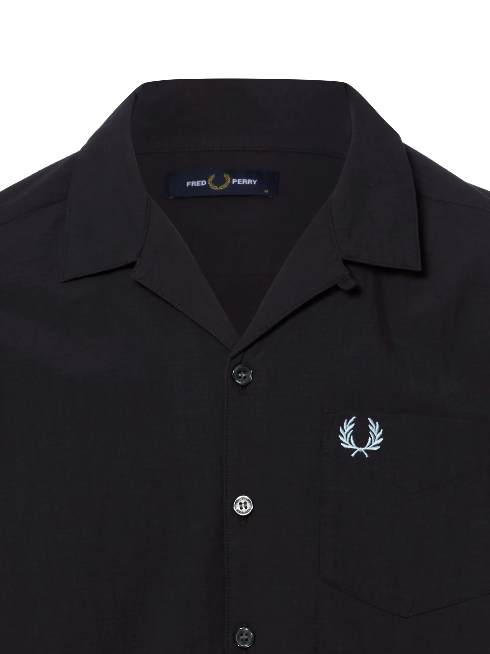 Fred Perry Herren Kurzarmhemd in anthrazit