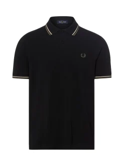 Fred Perry Herren Poloshirt in schwarz - Ärmel: kurzarm