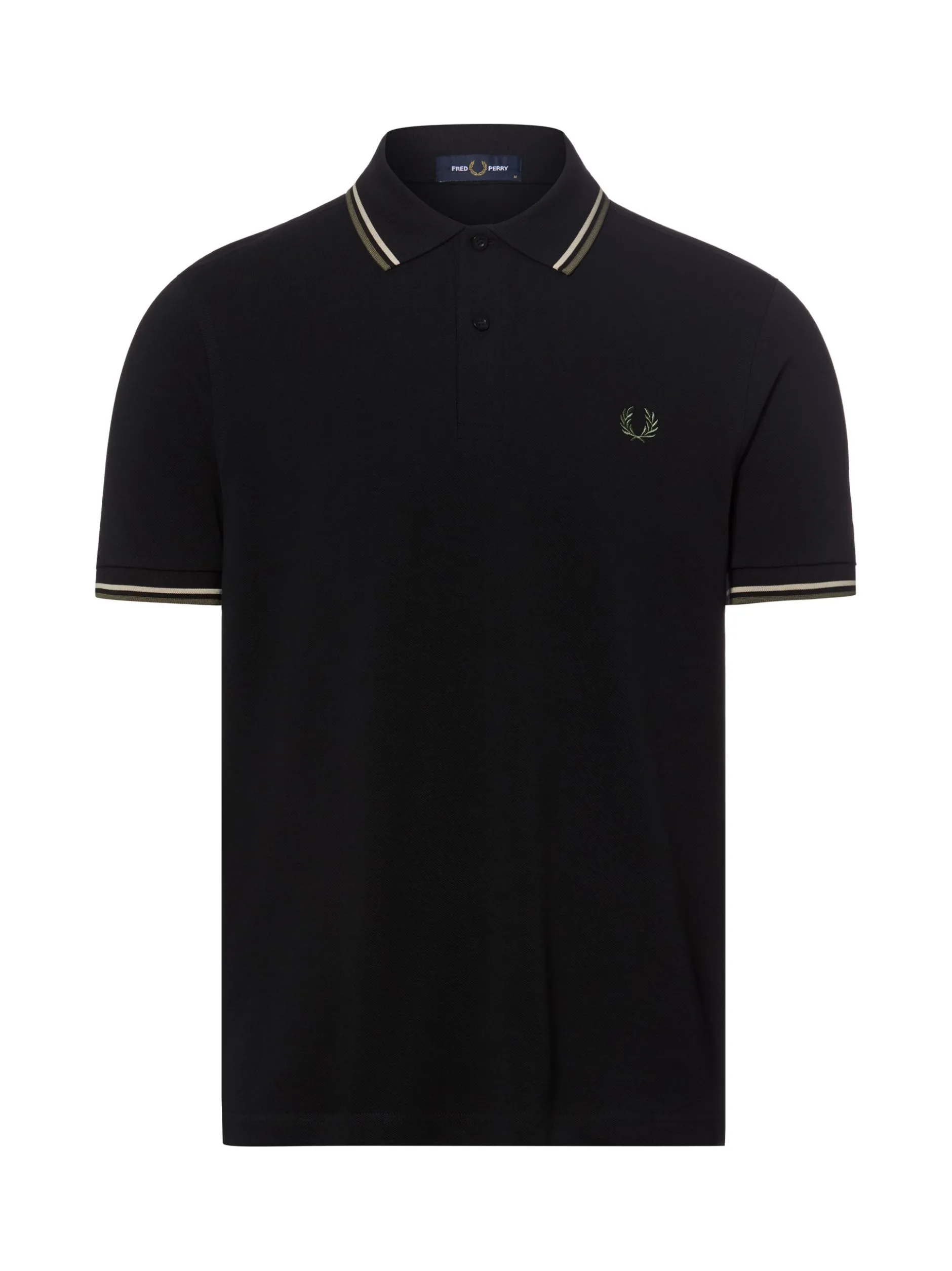 Fred Perry Herren Poloshirt in schwarz - Ärmel: kurzarm