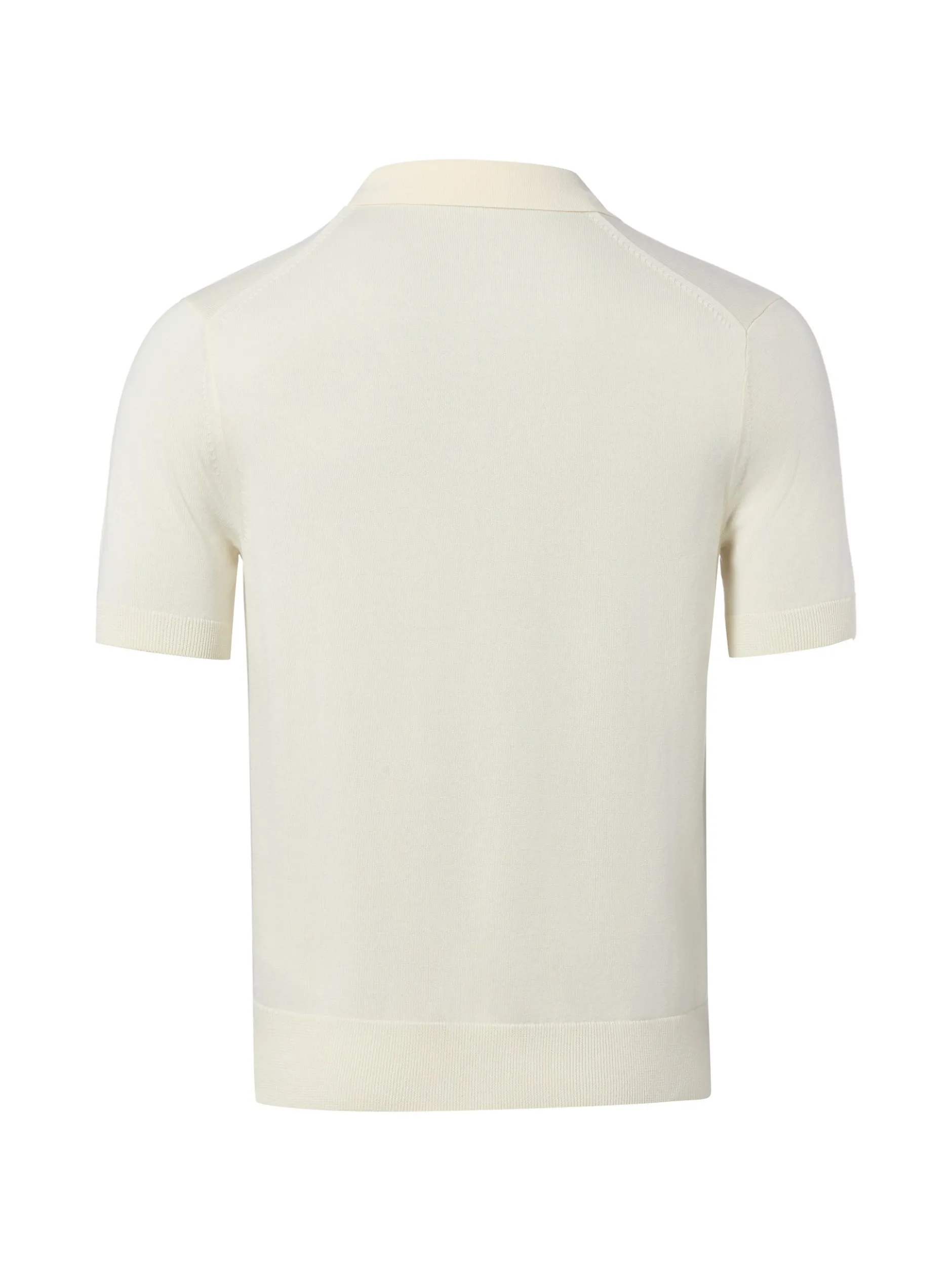 Fred Perry Herren Strick-Poloshirt in ecru