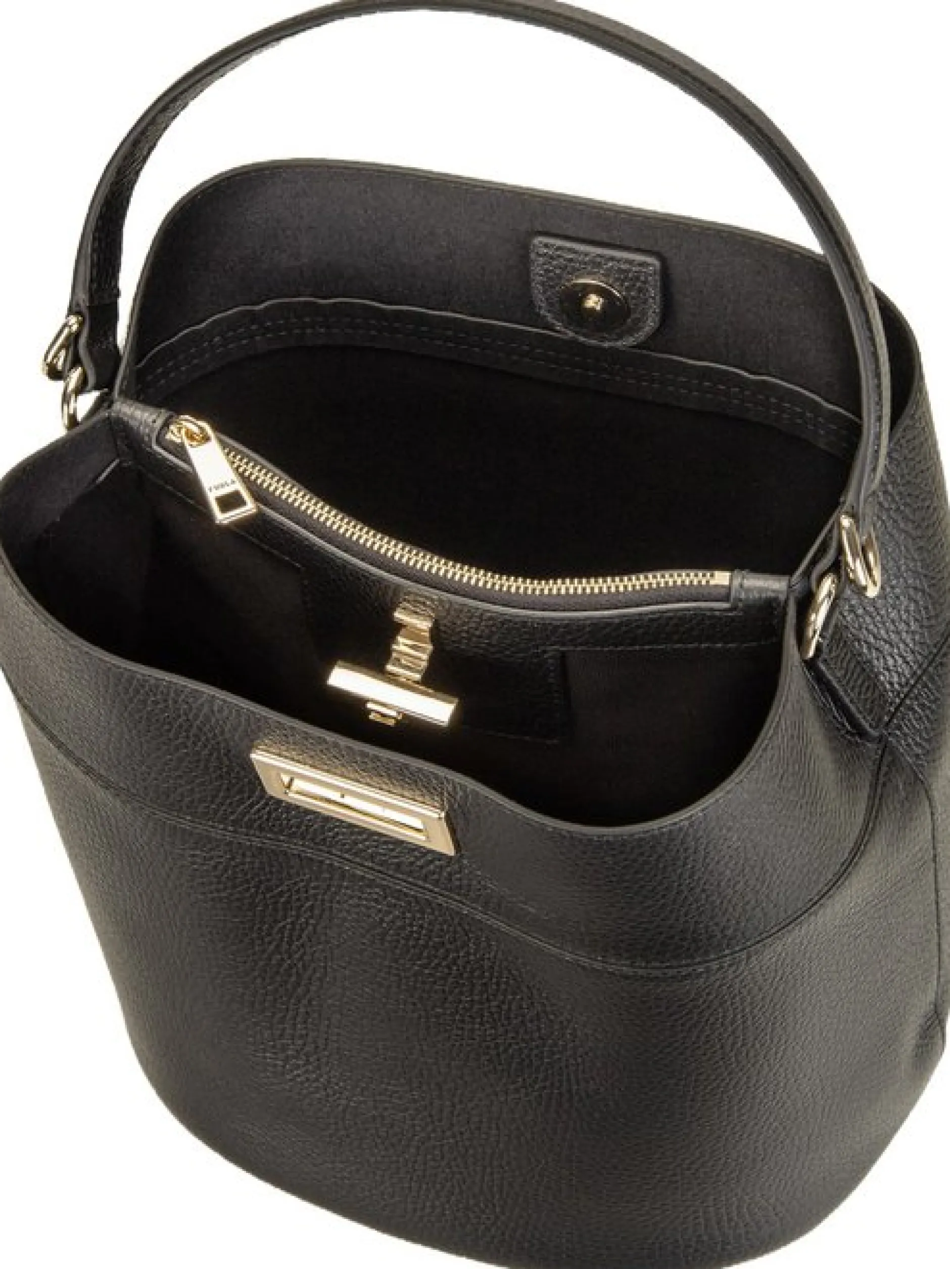 Furla Damen Handtasche - Amelia Bucket Bag M in schwarz