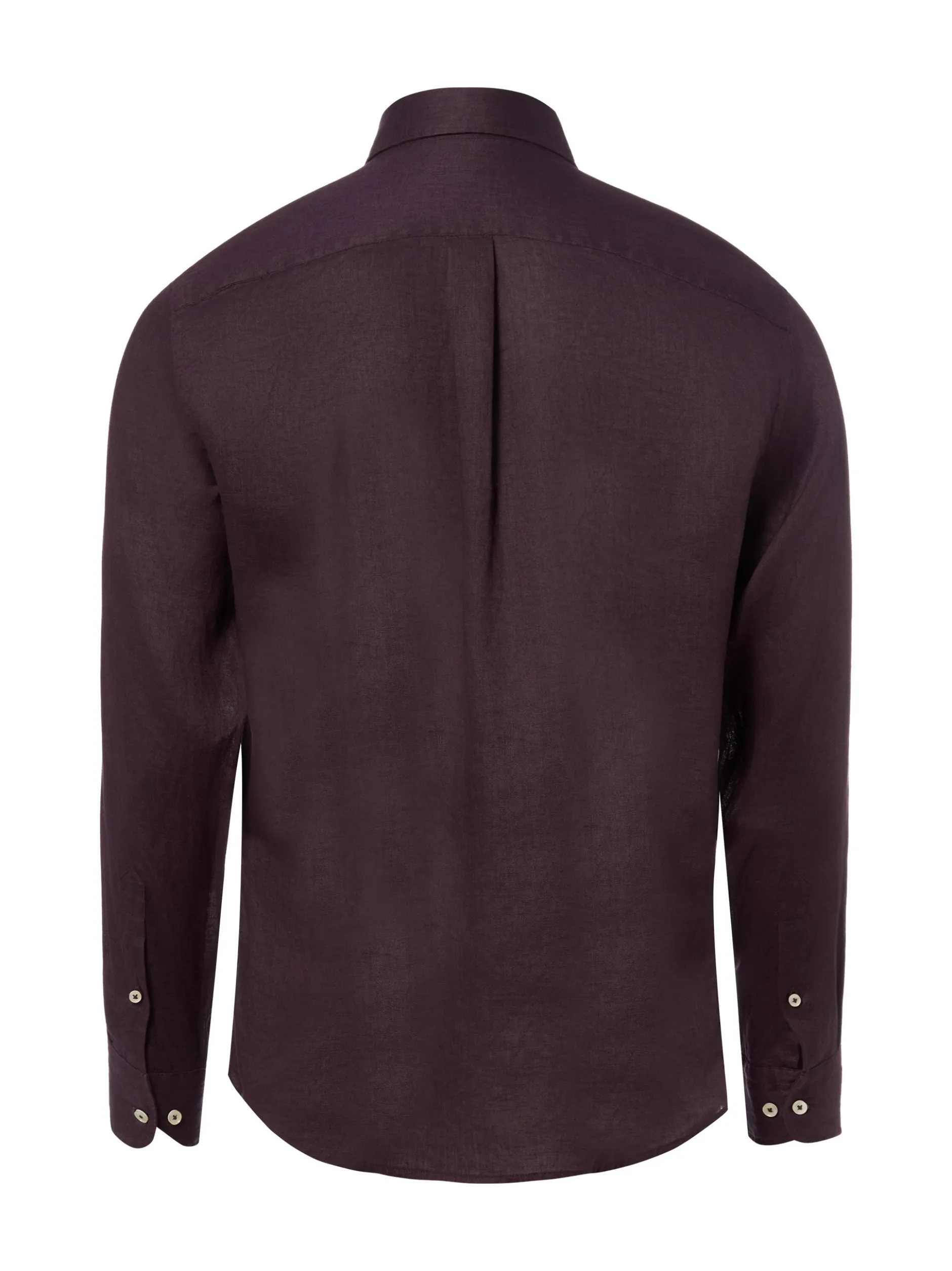 Fynch-Hatton Herren Leinenhemd in aubergine