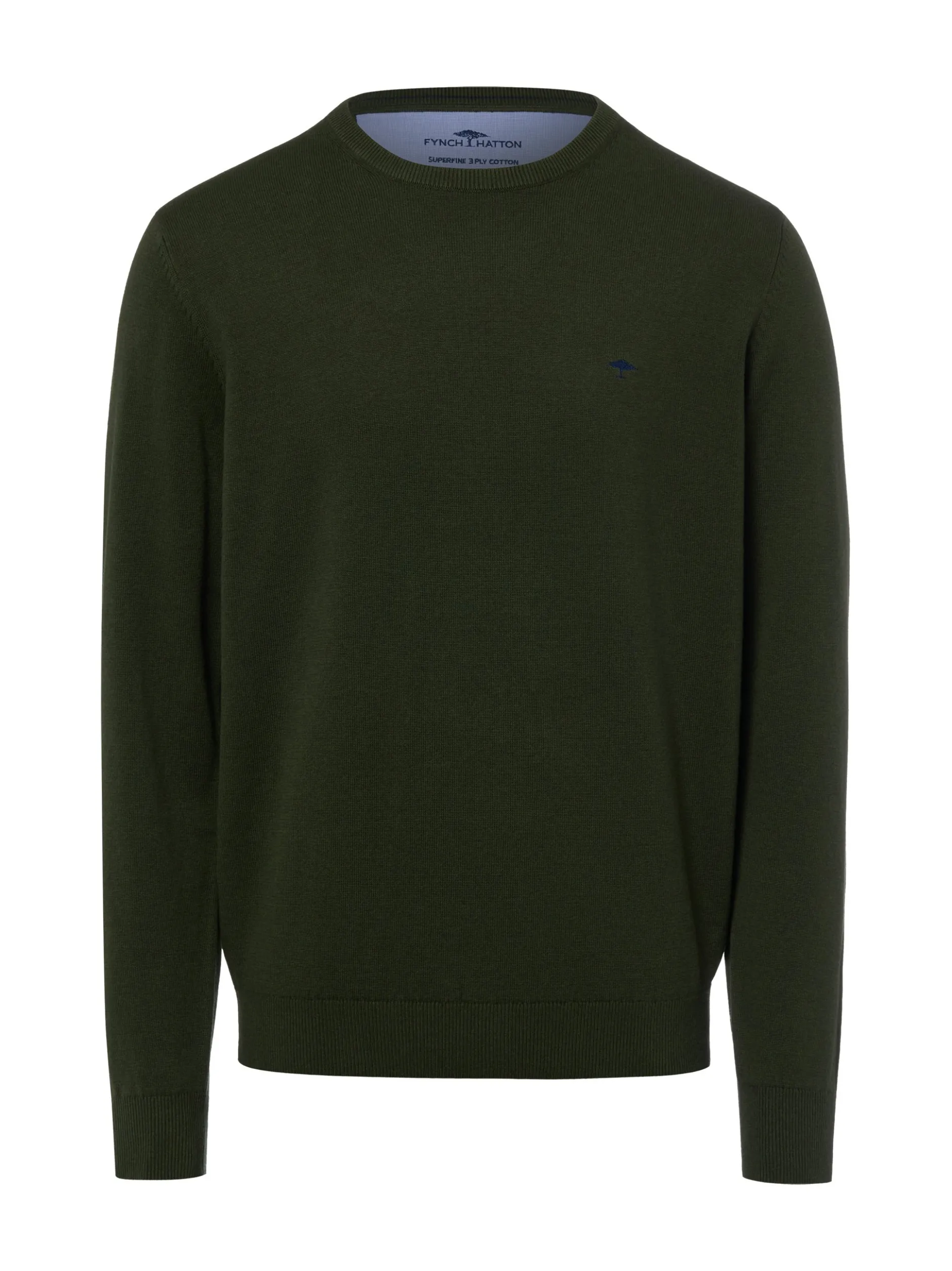Fynch-Hatton Herren Strickpullover in tanne