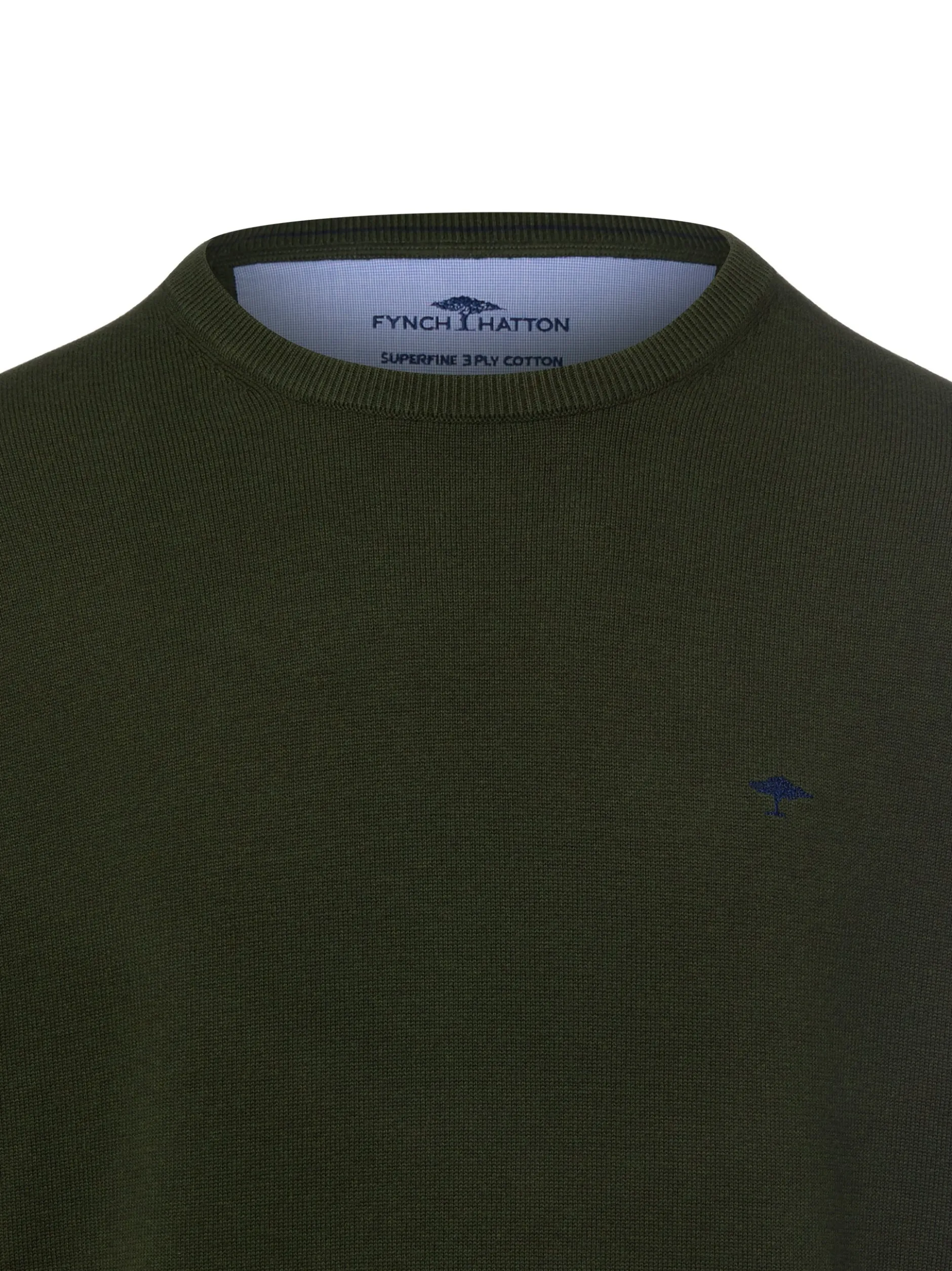 Fynch-Hatton Herren Strickpullover in tanne