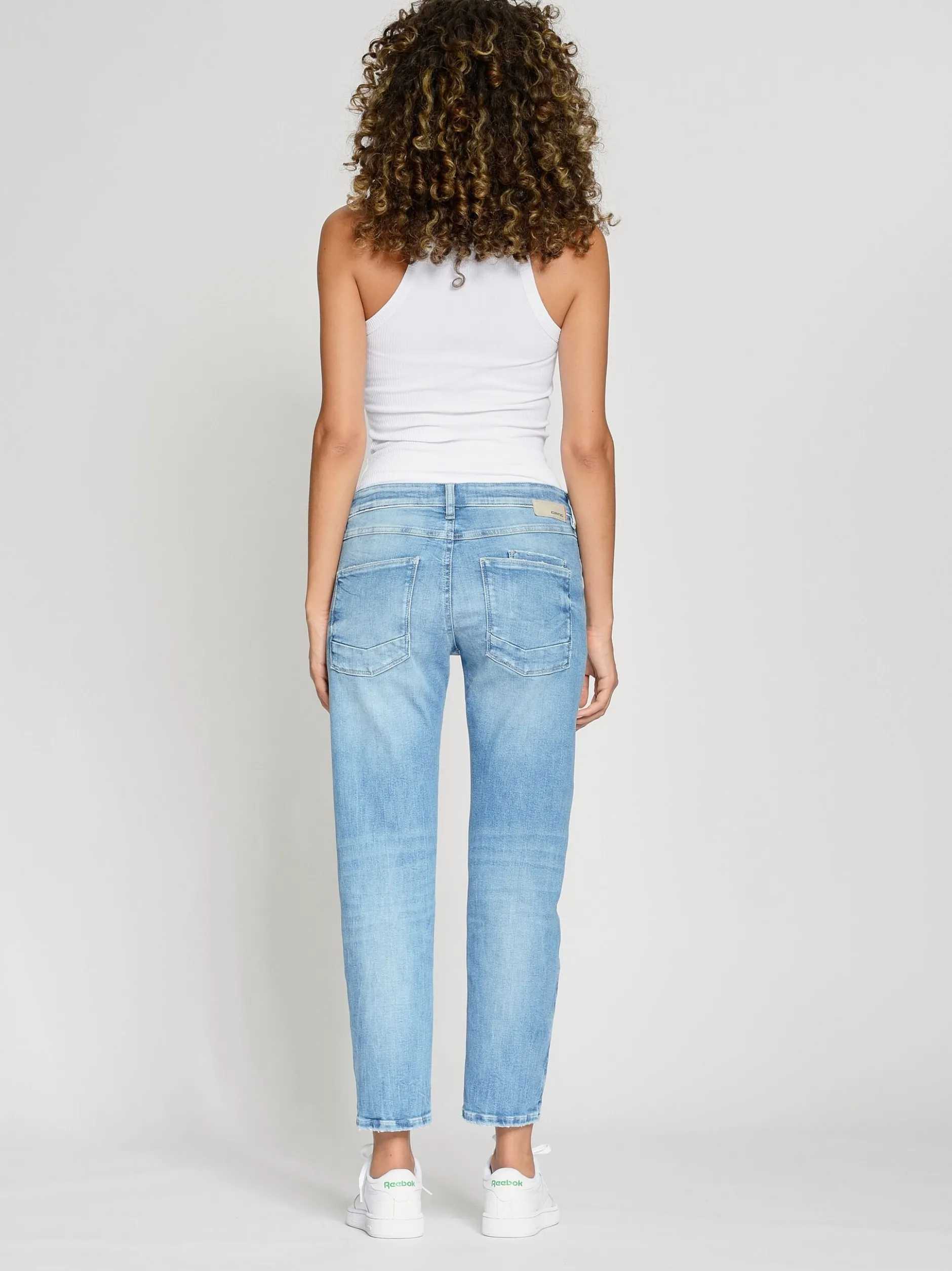 GANG Damen Jeans - 94NADIA cropped in hellblau