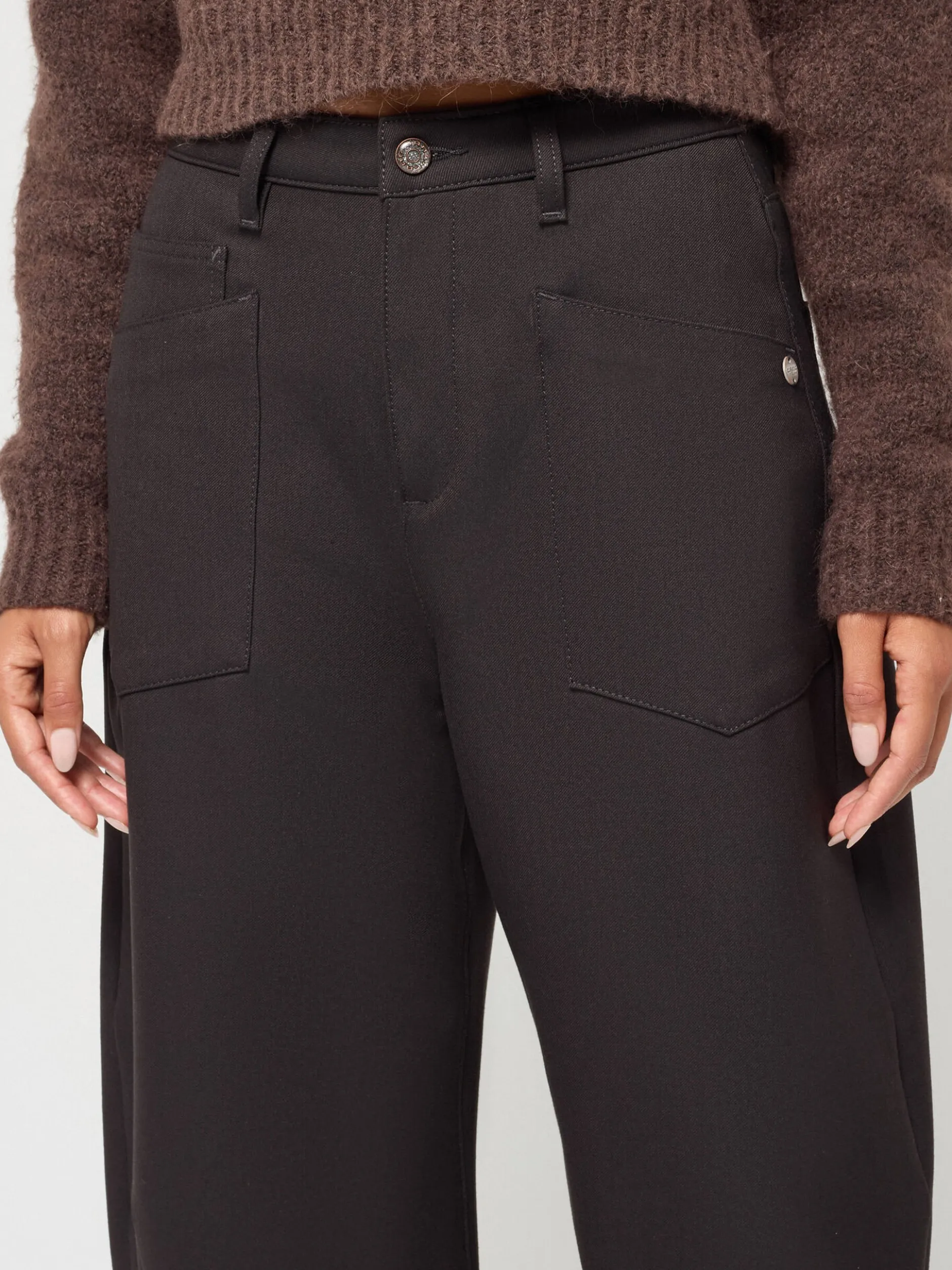 GANG Damen Jeans- 94ODINA in braun - Länge: verkürzt