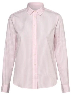 Gant Damen Bluse in rosa weiß - Ärmel: langarm