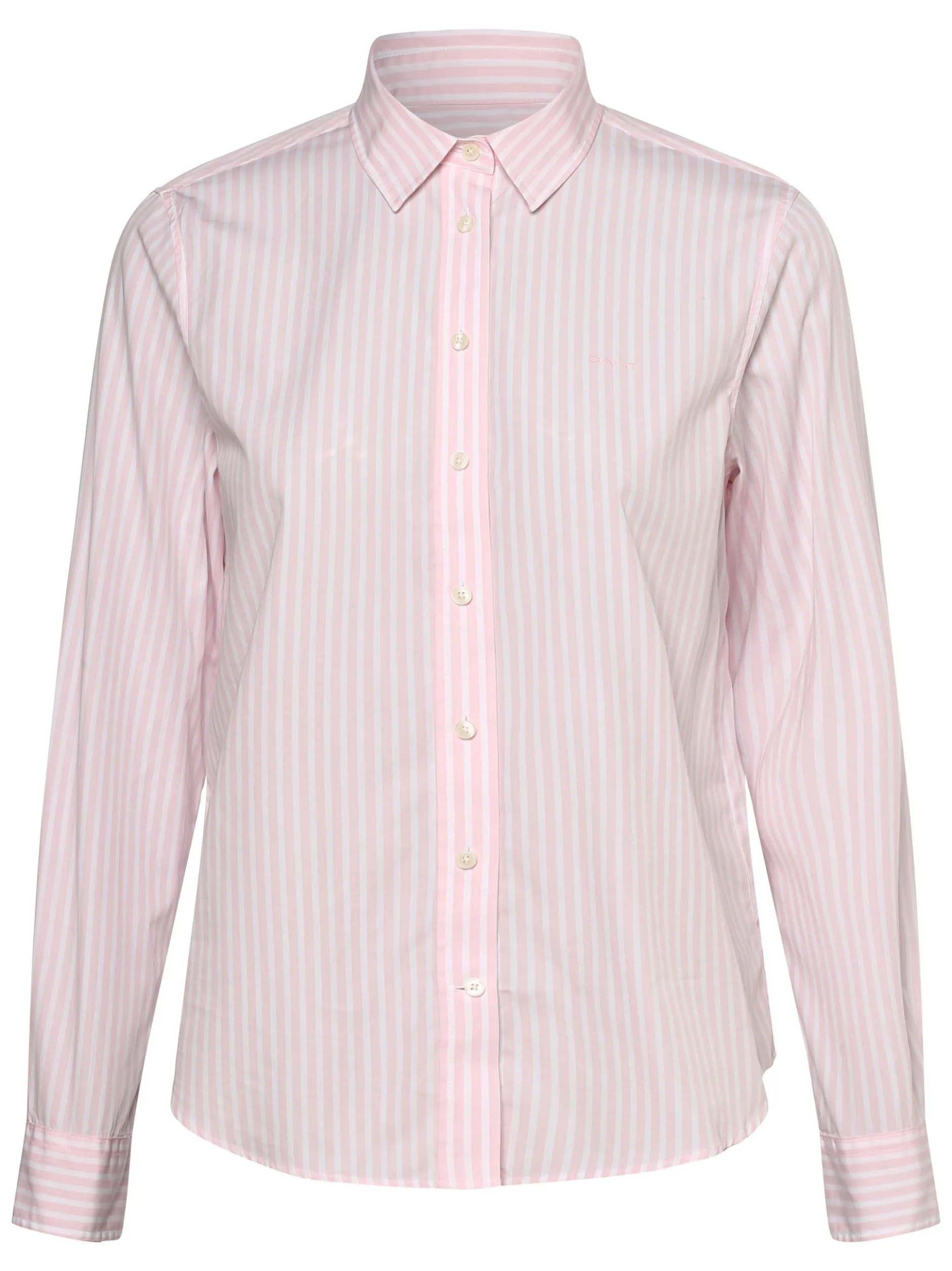 Gant Damen Bluse in rosa weiß - Ärmel: langarm