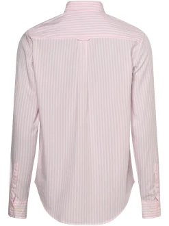 Gant Damen Bluse in rosa weiß - Ärmel: langarm