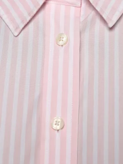 Gant Damen Bluse in rosa weiß - Ärmel: langarm