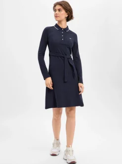Gant Damen Polokleid in marine - Ausschnitt: Polokragen