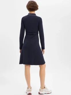 Gant Damen Polokleid in marine - Ausschnitt: Polokragen
