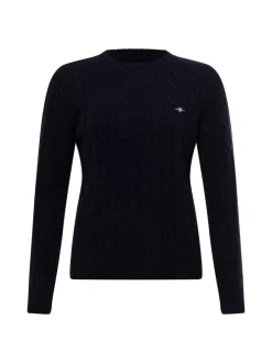 Gant Damen Strickpullover aus Lammwolle in marine