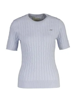 Gant Damen T-Shirt in hellblau - Ausschnitt: Rundhals