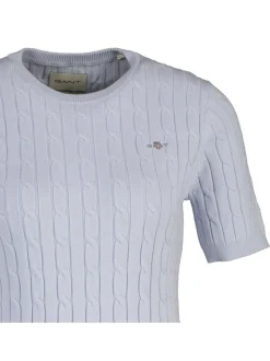 Gant Damen T-Shirt in hellblau - Ausschnitt: Rundhals