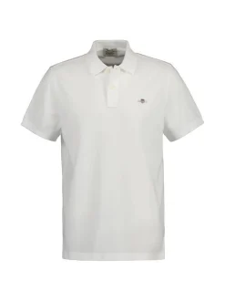 Gant Herren Poloshirt 1er Pack in weiß - Ärmel: kurzarm