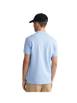Gant Herren Poloshirt in hellblau - Ärmel: kurzarm