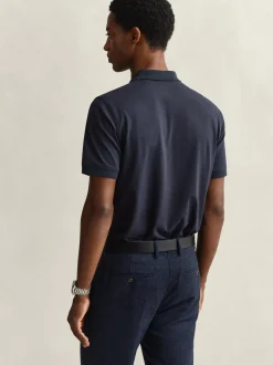 Gant Herren Poloshirt in marine - Ausschnitt: Polokragen