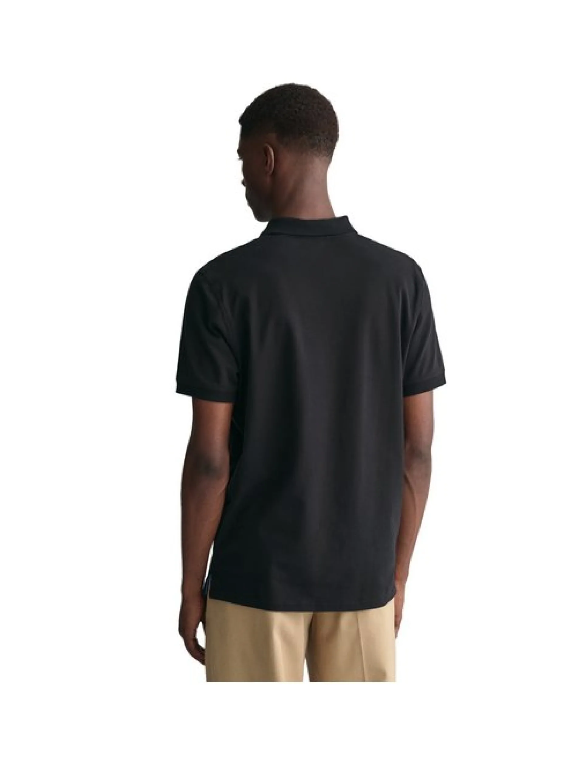 Gant Herren Poloshirt in schwarz - Ärmel: kurzarm