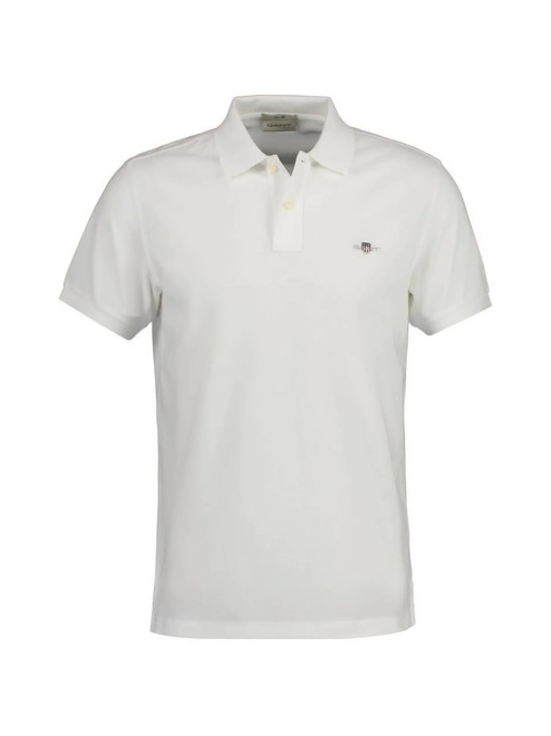 Gant Herren Poloshirt in weiß - Ausschnitt: Polokragen
