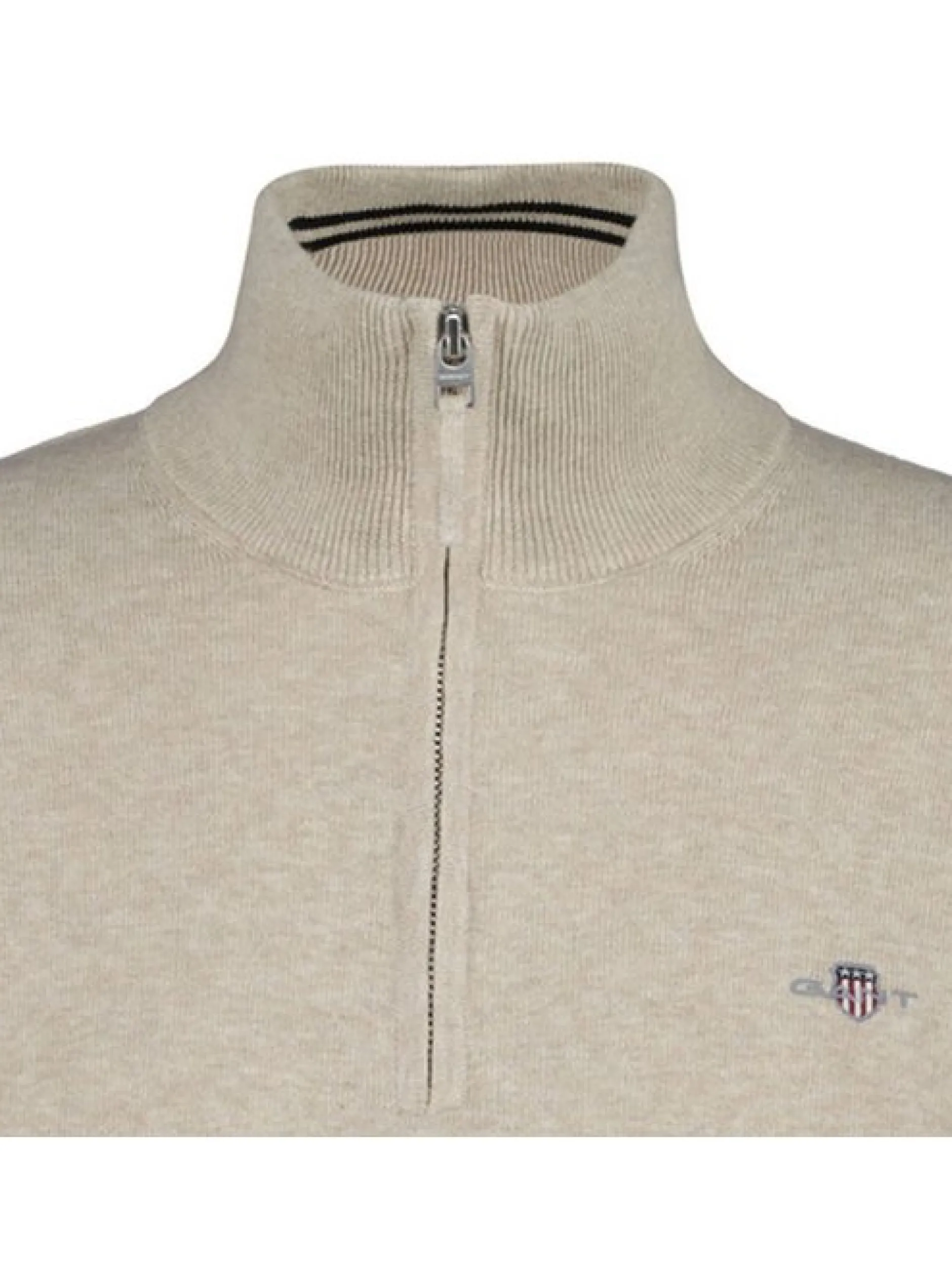 Gant Herren Strickpullover in beige - Ärmel: langarm