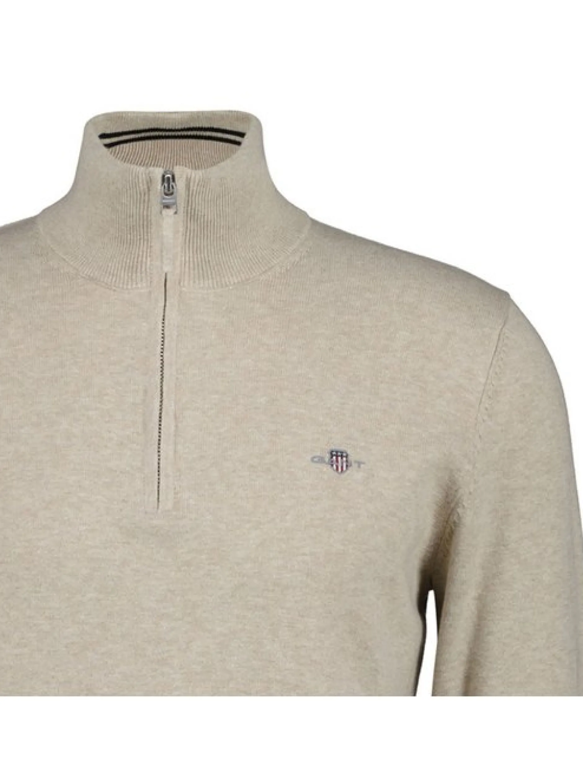 Gant Herren Strickpullover in beige - Ärmel: langarm