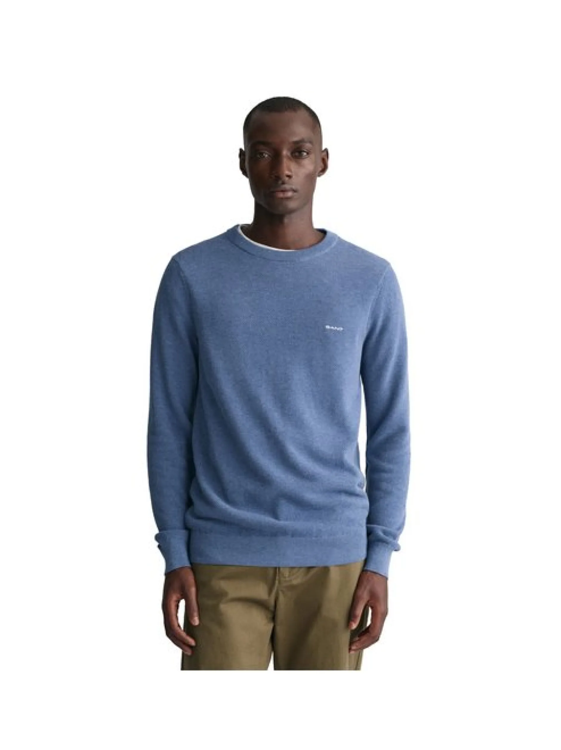 Gant Herren Strickpullover in blau - Ärmel: langarm