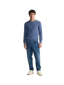Gant Herren Strickpullover in blau - Ärmel: langarm