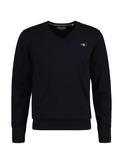 Gant Herren Strickpullover in blau - Ärmel: langarm