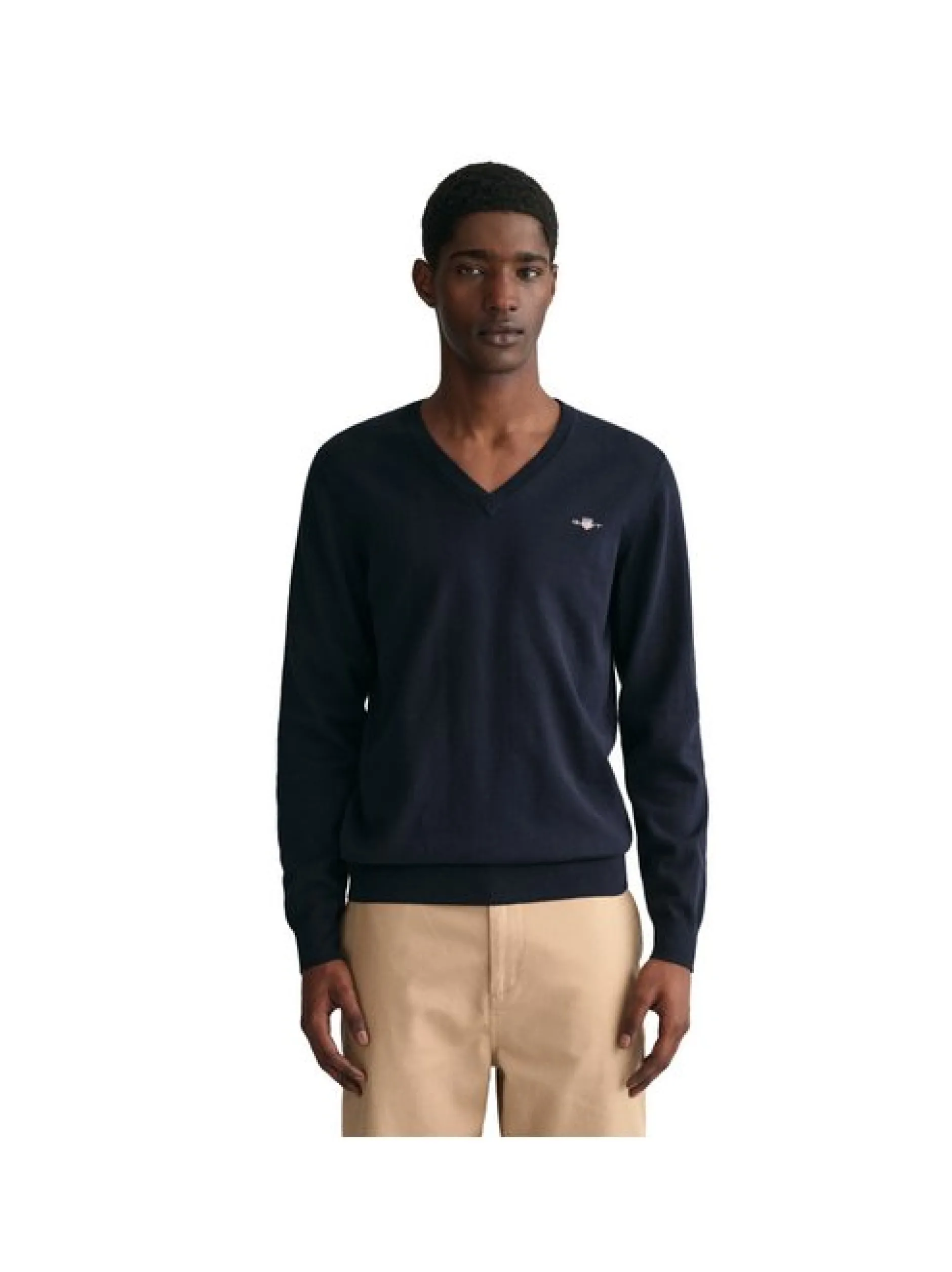 Gant Herren Strickpullover in blau - Ärmel: langarm