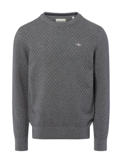 Gant Herren Strickpullover in grau - Ärmel: langarm