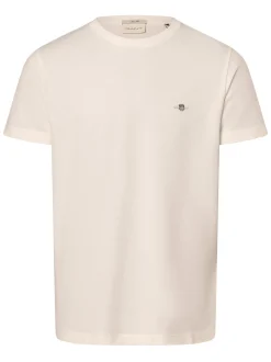 Gant Herren T-Shirt in beige - Ausschnitt: Rundhals