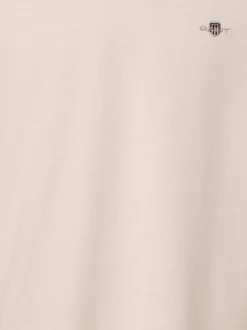 Gant Herren T-Shirt in beige - Ausschnitt: Rundhals