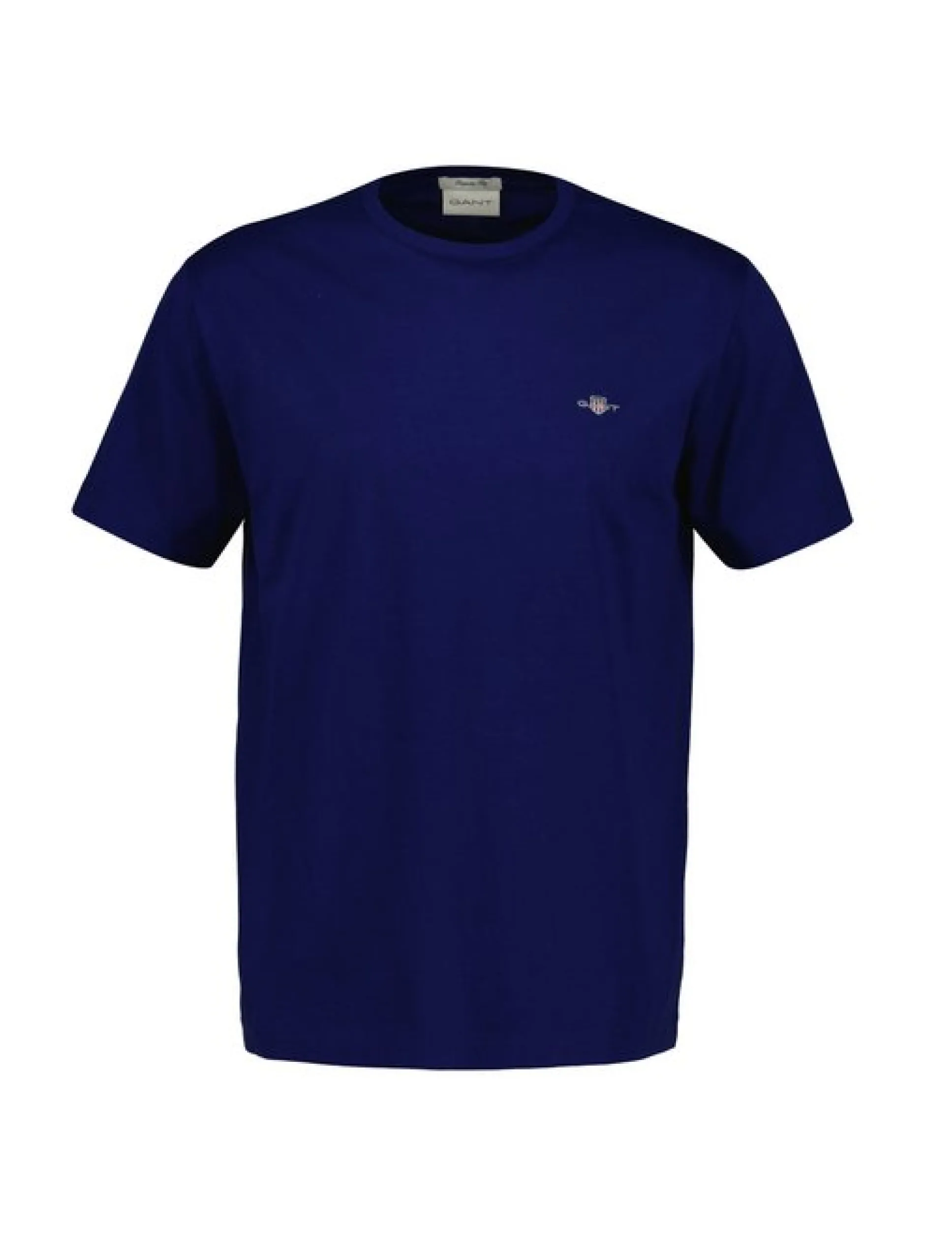 Gant Herren T-Shirt in blau - Ausschnitt: Rundhals