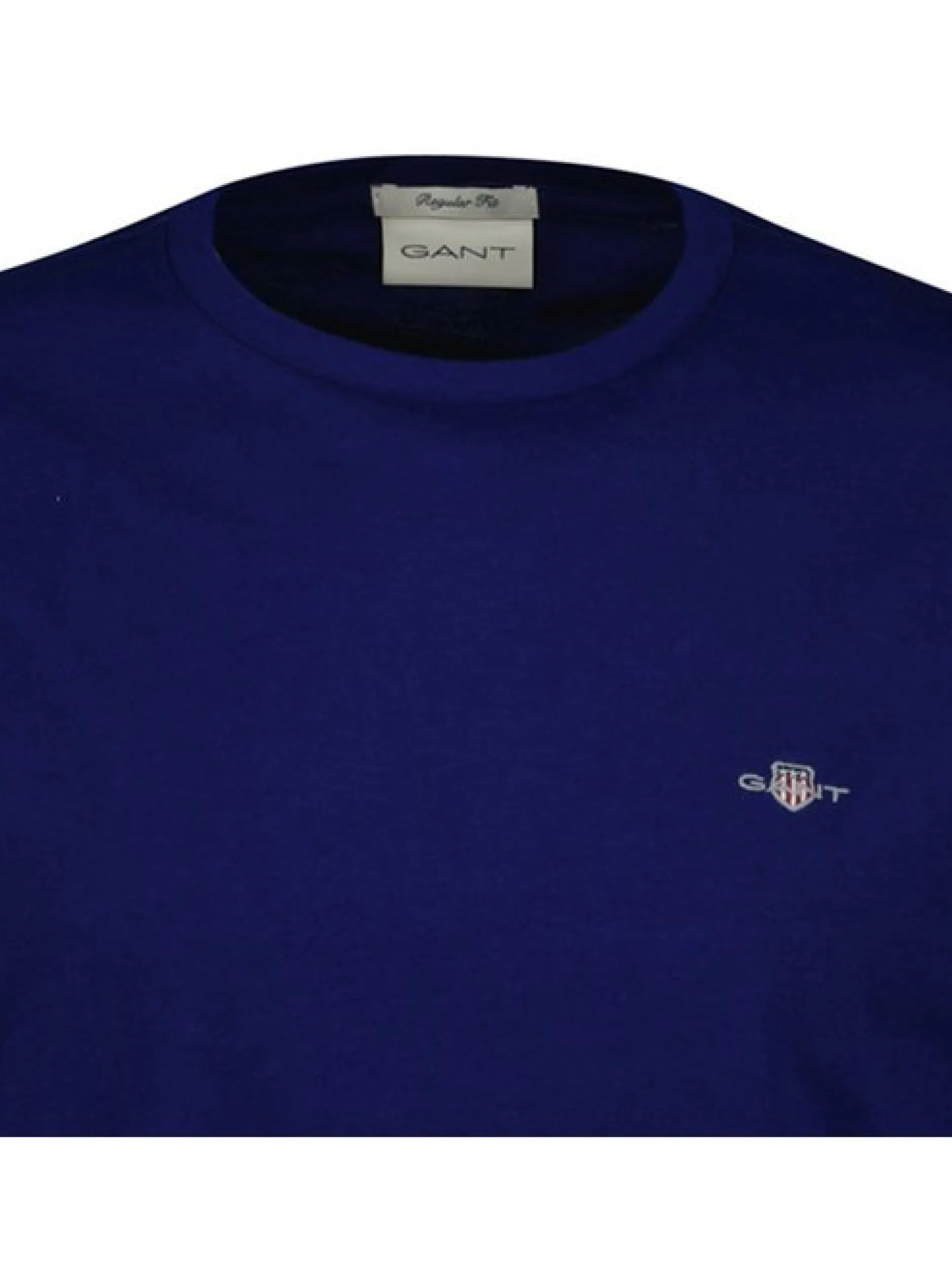 Gant Herren T-Shirt in blau - Ausschnitt: Rundhals
