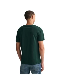 Gant Herren T-Shirt in grün - Ausschnitt: Rundhals
