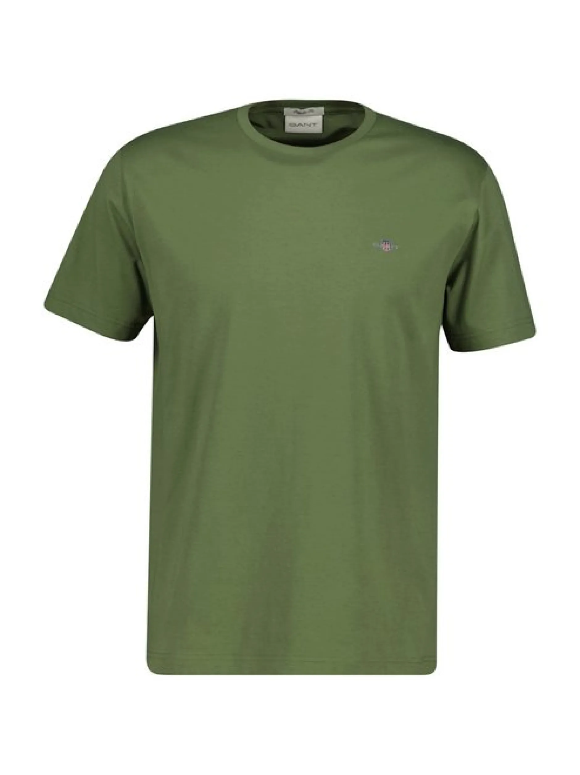 Gant Herren T-Shirt in grün - Ausschnitt: Rundhals