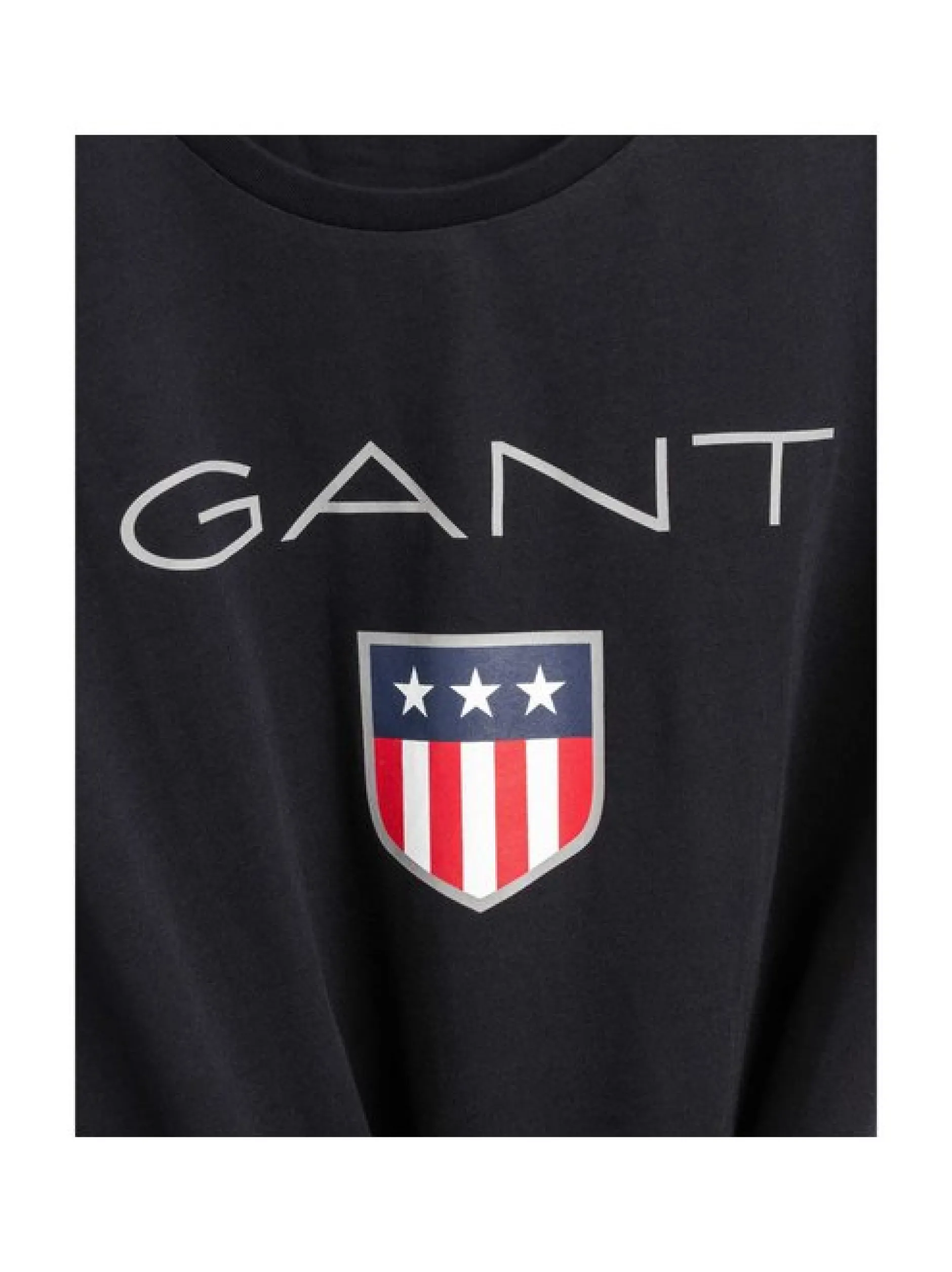 Gant Jungen T-Shirt in schwarz - Ausschnitt: Rundhals