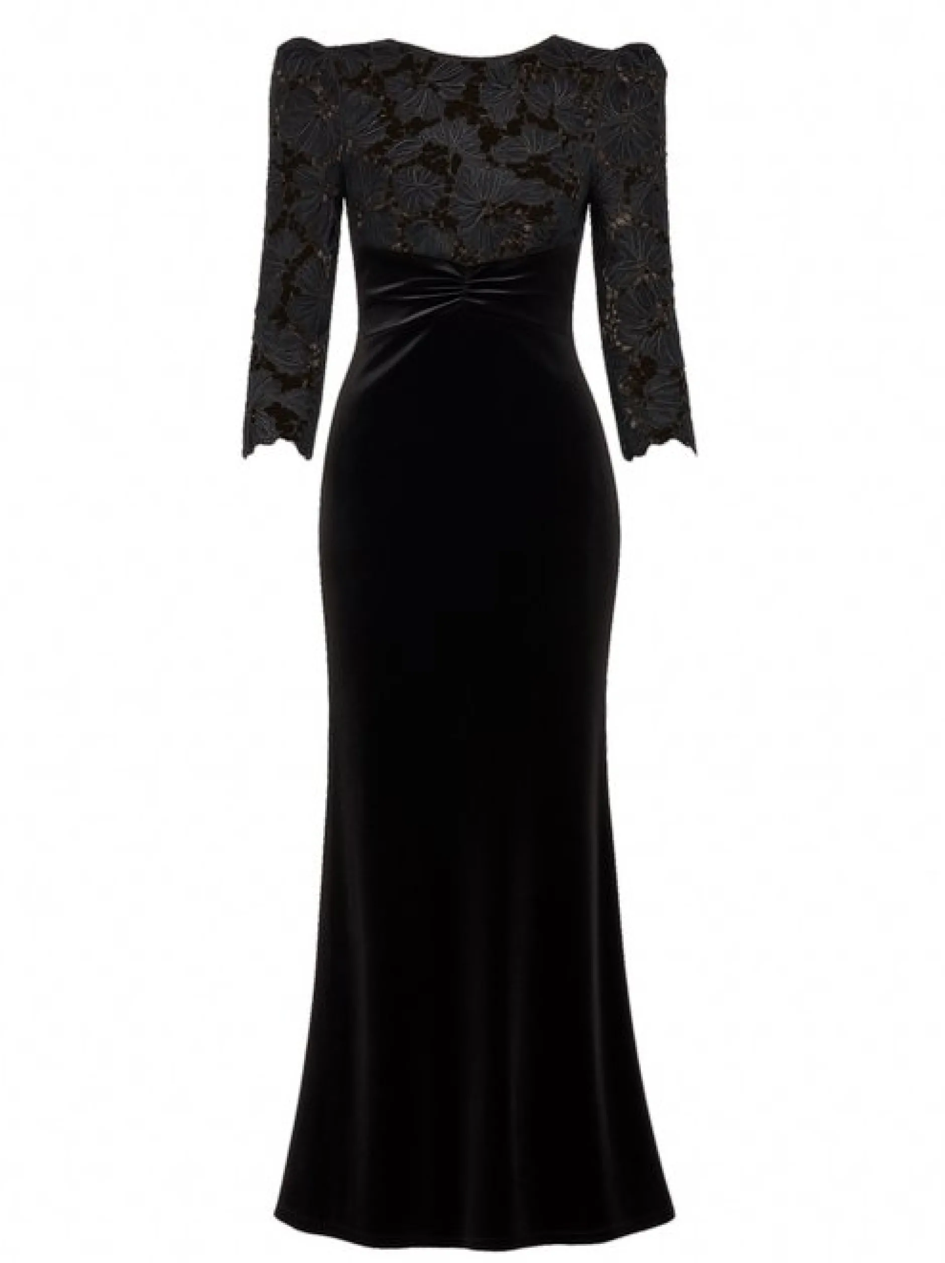 Goddiva Damen Maxi Kleid in schwarz - Länge: lang