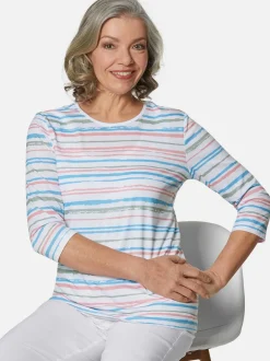 Goldner Damen 3/4-Arm-Shirts in weiß - Ärmel: 3/4 Arm