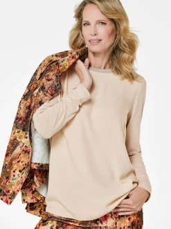 Goldner Damen Blusenshirt - Kurzgröße in weiß