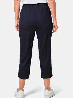 Goldner Damen Caprihosen in blau
