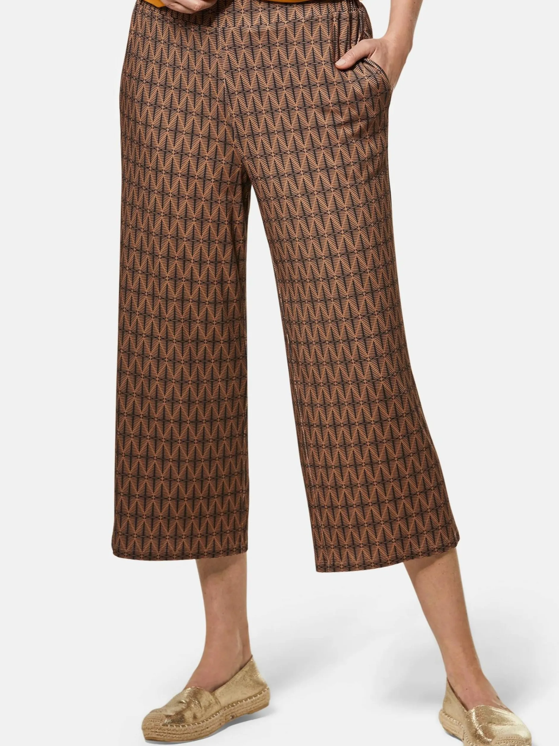 Goldner Damen Capri- & 7/8-Hosen - Kurzgröße in braun