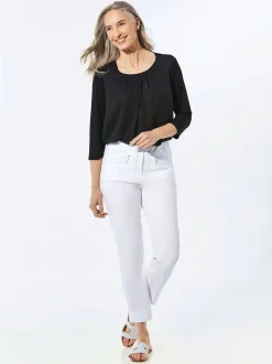 Goldner Damen Capri- & 7/8-Hosen - Kurzgröße in weiß
