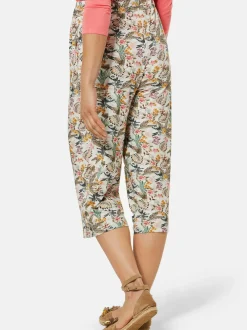 Goldner Damen Druckhosen - Kurzgröße in weiß